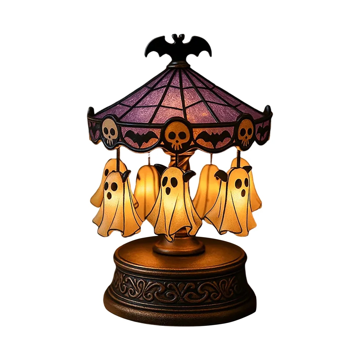 Halloween Ghost Carousel Light – Warm Decorative Light