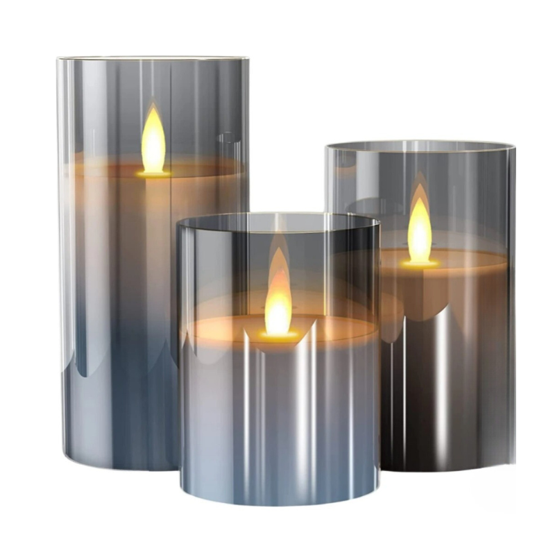 Realistic Electric Candle Set — Safe Candlelight Without Fire Hazard 3-Piece Set