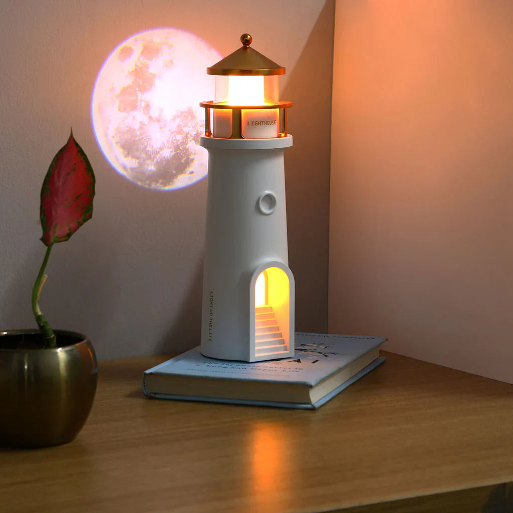Lighthouse Lamp — Creates Stunning Moon Landscape Projections
