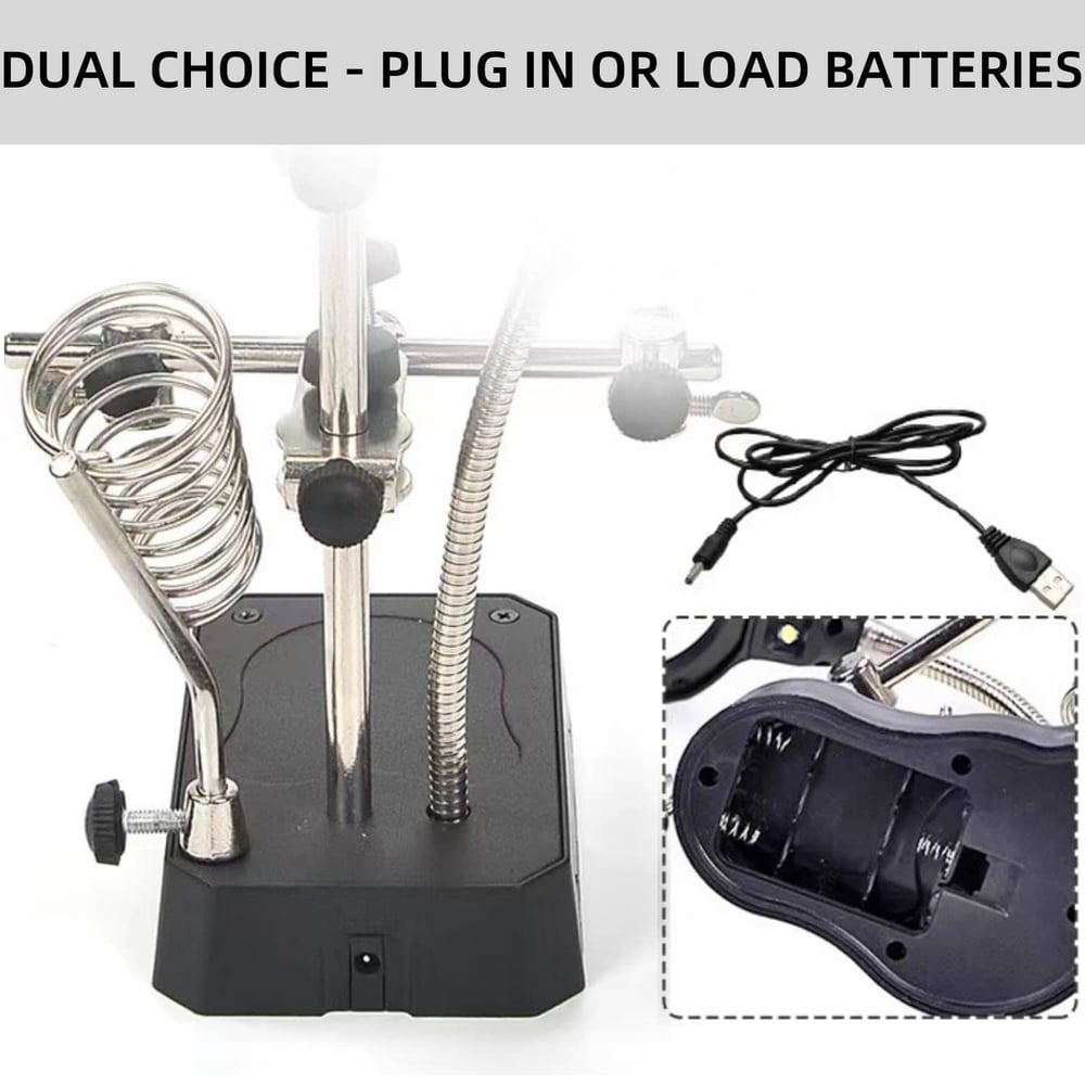 Adjustable LED Magnifying Glass Soldering Station – Hands-Free Precision Made Easy! Mivoza Deutschland