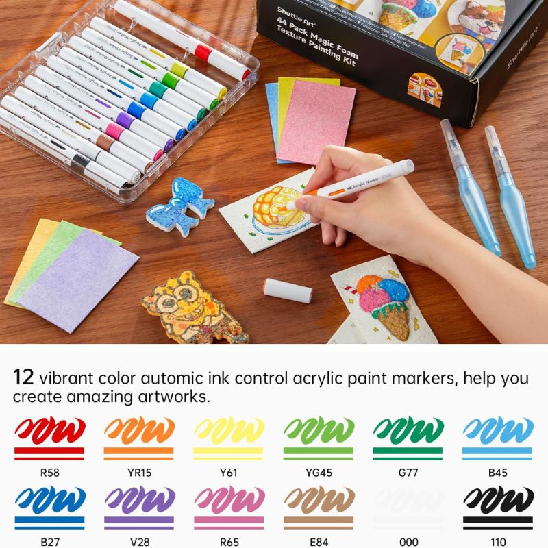 3D Foam Structure Art Set – Creative Craft Kit with Colored Pencils