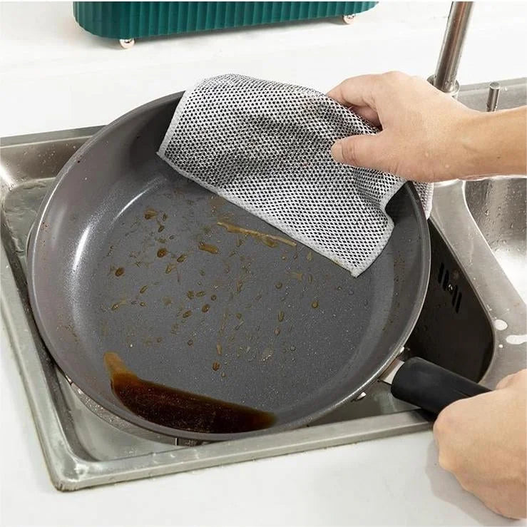 Stainless Steel Scrubber — Effortless Cleanliness Without Scratches (10 pieces)