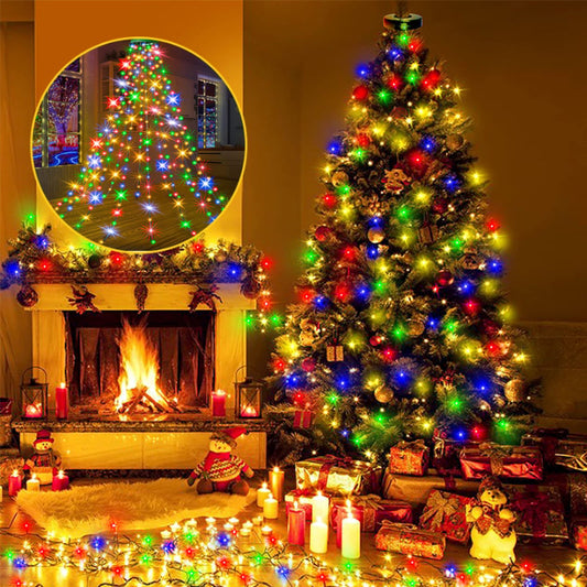 Christmas Tree Waterfall Lights — No More Tedious Light Wrapping