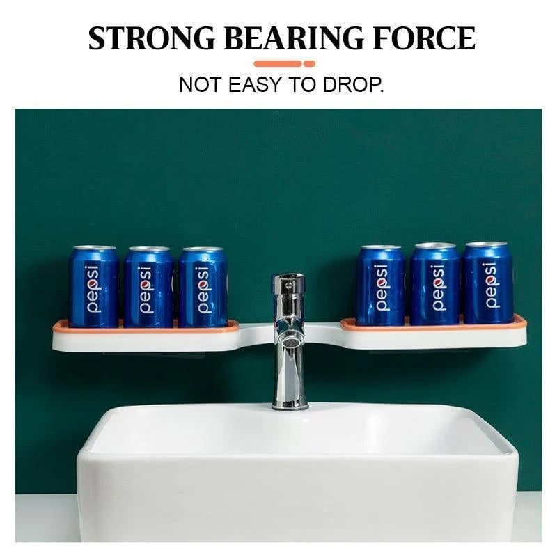 Rotatable Bathroom Corner Shelf — Drill-Free Storage Rack with Drainage Holes