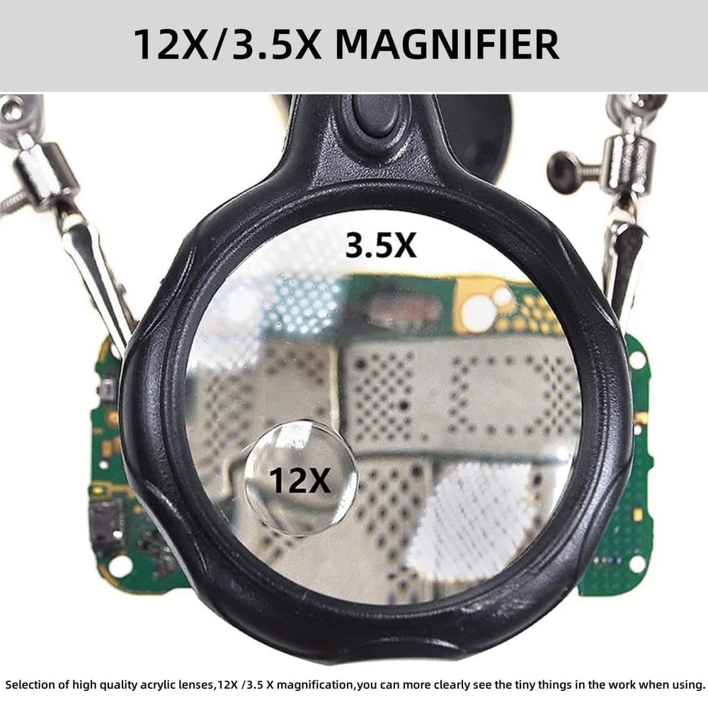 Adjustable LED Magnifying Glass Soldering Station – Hands-Free Precision Made Easy! Mivoza Deutschland