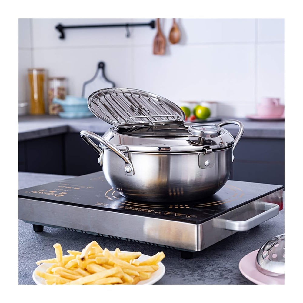 Stainless Steel Deep Fryer — Enjoy Crispy, Save Fat