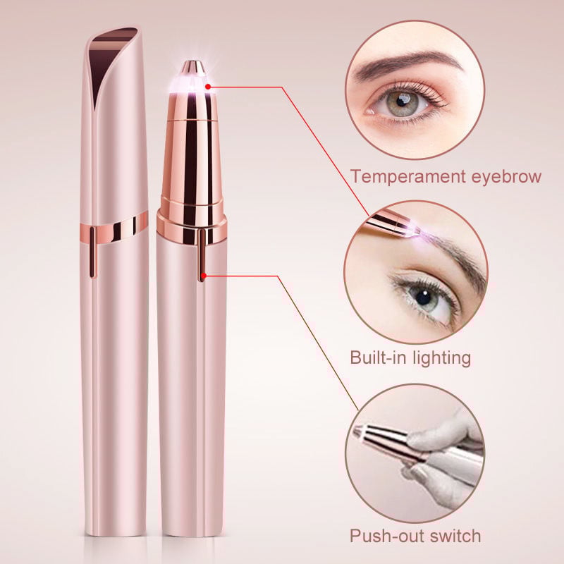 Eyebrow and Facial Epilator – Precise Hair Remover with LED Light