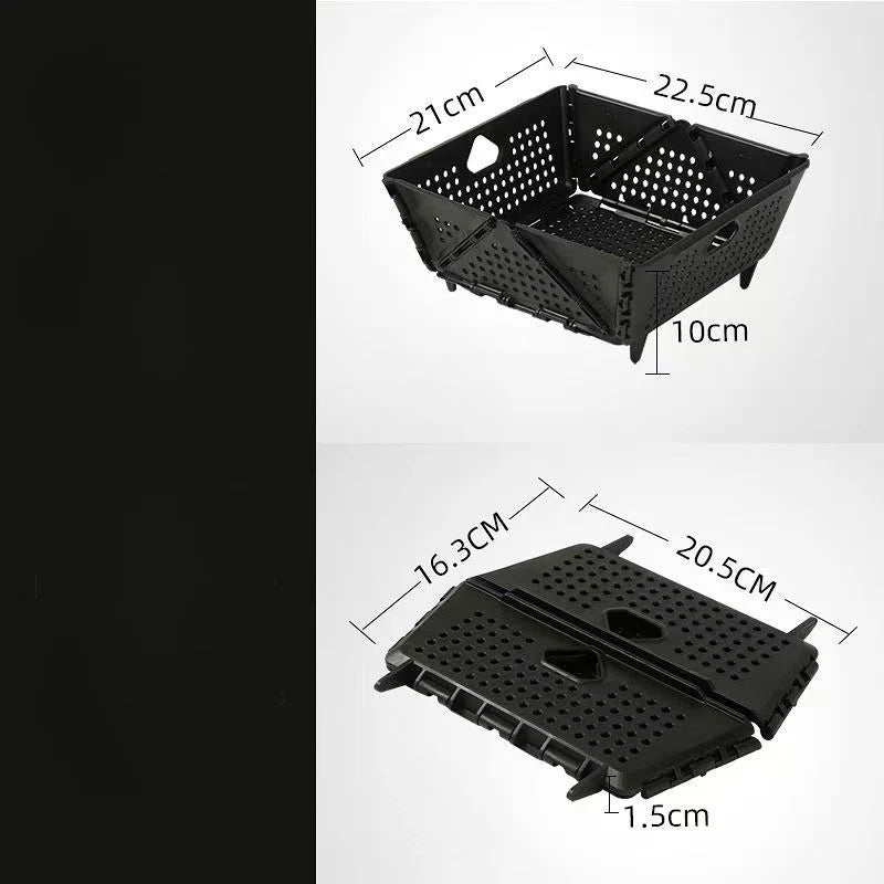 Foldable Draining and Storage Basket – Space-Saving, Heat-Resistant Organizer