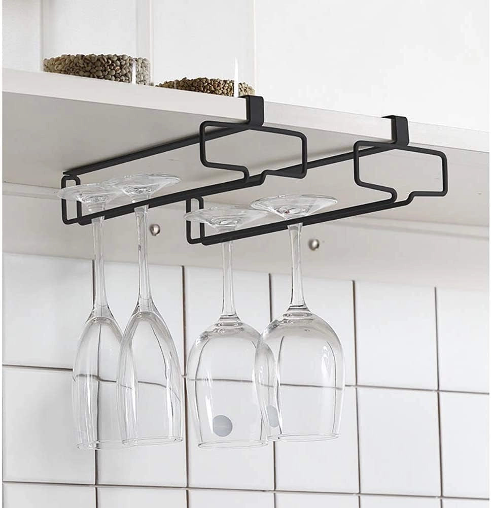 Wine Rack for Under-Cabinet Mounting — Space-Saving Glass Holder with Easy Installation