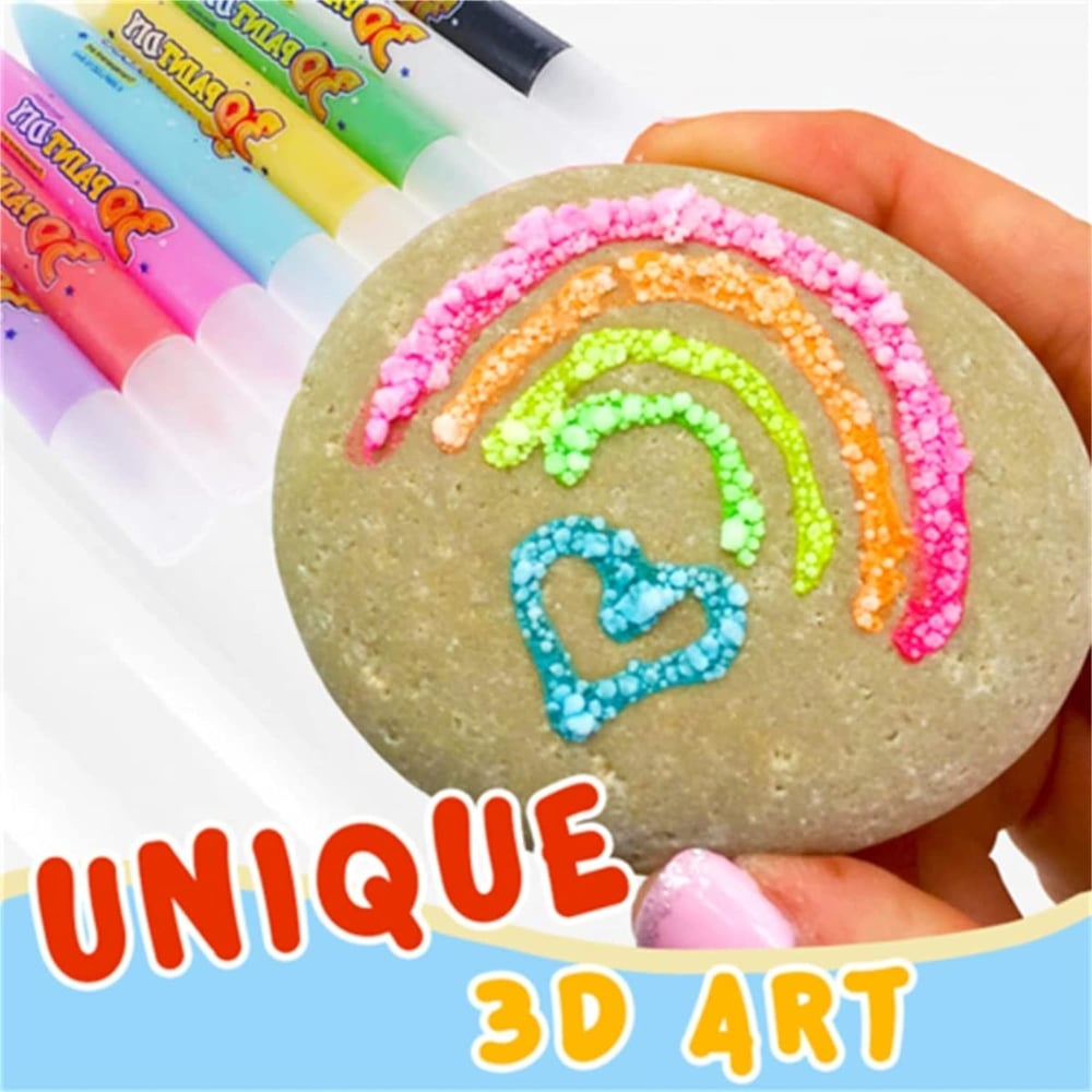 Magical Puffy Popcorn Pens — Creative 3D Painting Fun for Young & Old 6-Piece Set
