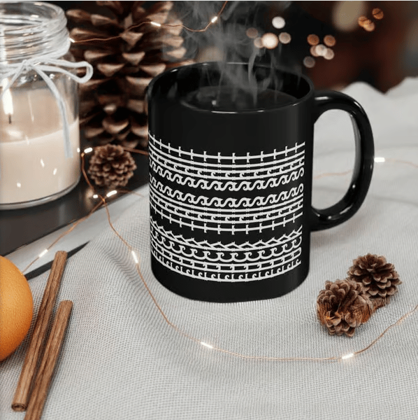 Ceramic Coffee Mug – Hidden Funny Message with Ergonomic Handle