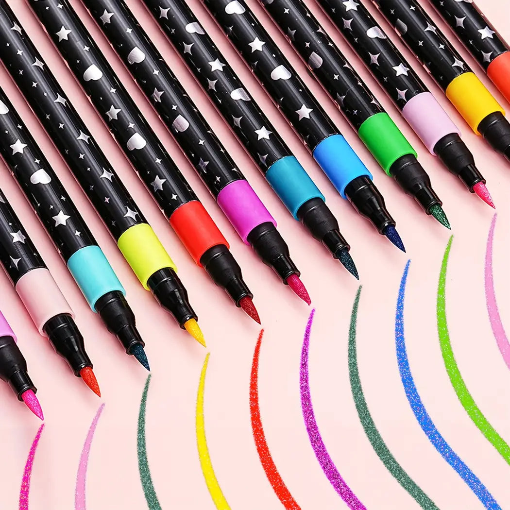 Brush Pens – Vibrant Artworks with Sparkling Shine