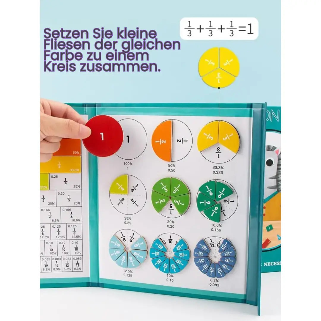 Magnetic Fraction Learning Tiles — Interactive Math Set for Kids