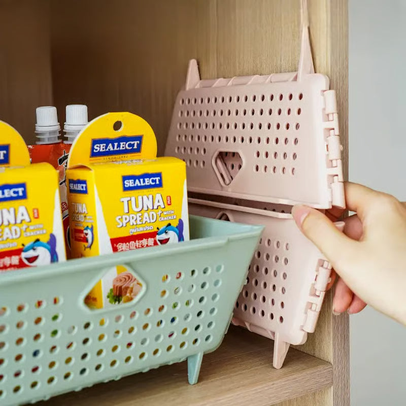 Foldable Draining and Storage Basket – Space-Saving, Heat-Resistant Organizer