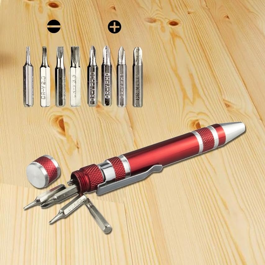 Multi-Bit Mini Screwdriver – Compact Repair Tool Made of Aluminum Alloy