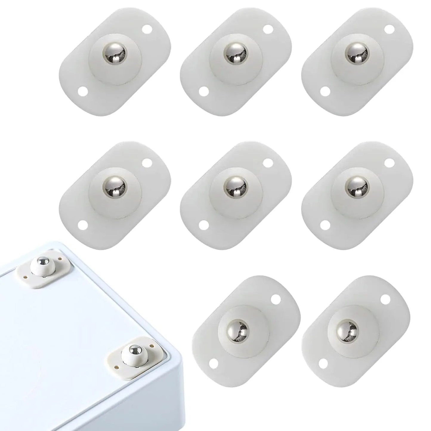 Self-adhesive 360° Mini Casters for Storage & Furniture