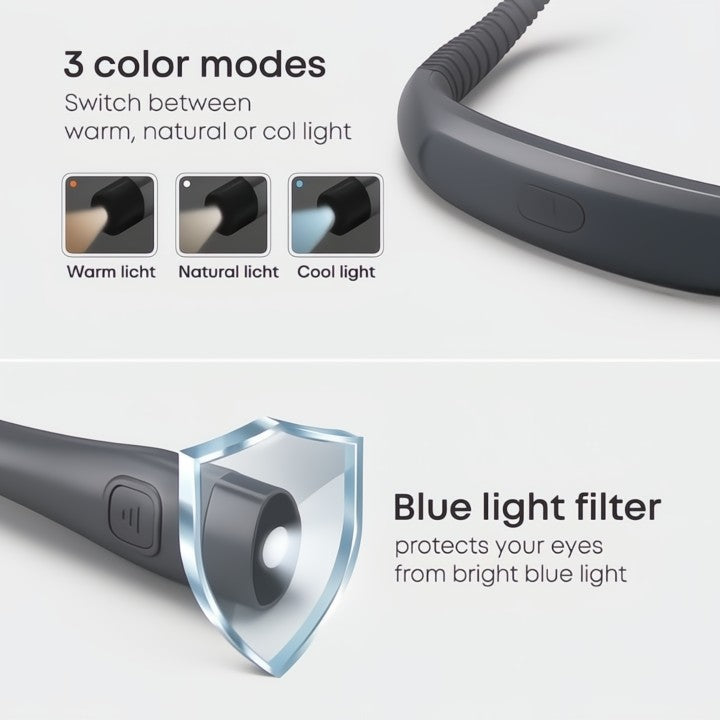 Wireless LED Neck Light for Hands-Free Tasks