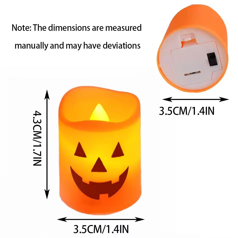 Spooky Face LED Candles — Candlelight Without Fire Hazard