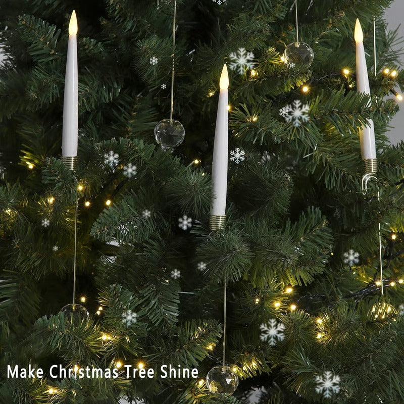 LED-Weihnachtsbaumkerzen mit Kristallkugelhaken – Flammenloser warmer Schein Mivoza Deutschland