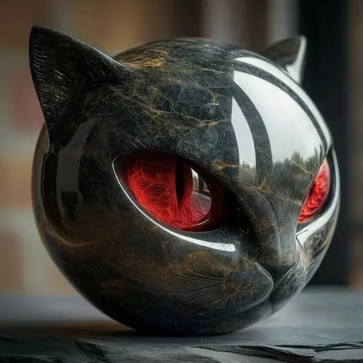 Marmorkatzen-Skulptur – Perfekte Ergänzung zu Pflanzen & Wohnaccessoires Mivoza Deutschland