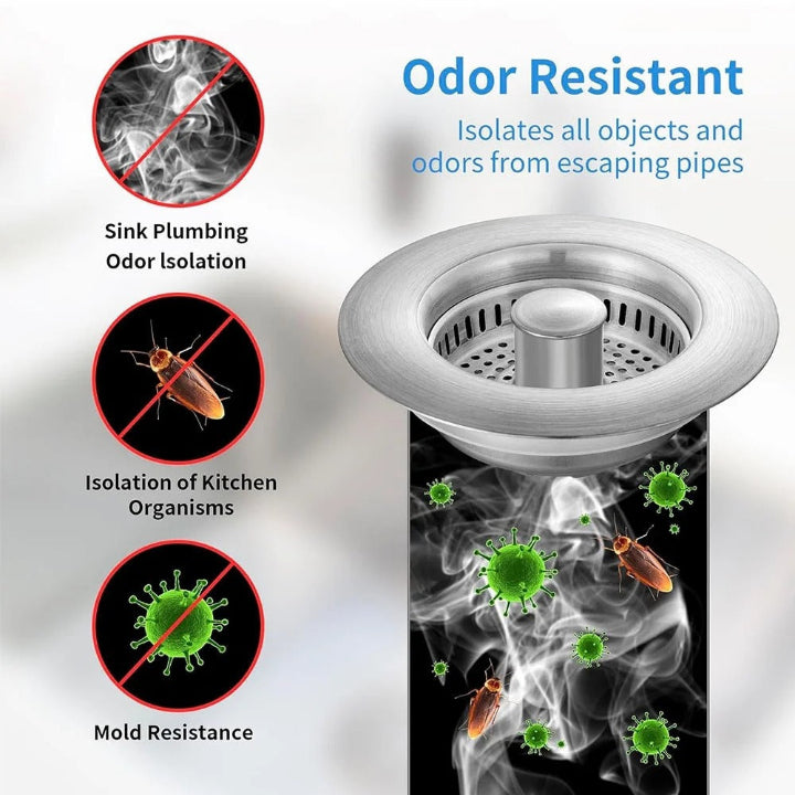 Sink Protector & Strainer — Efficient Against Backflow & Dirt Particles