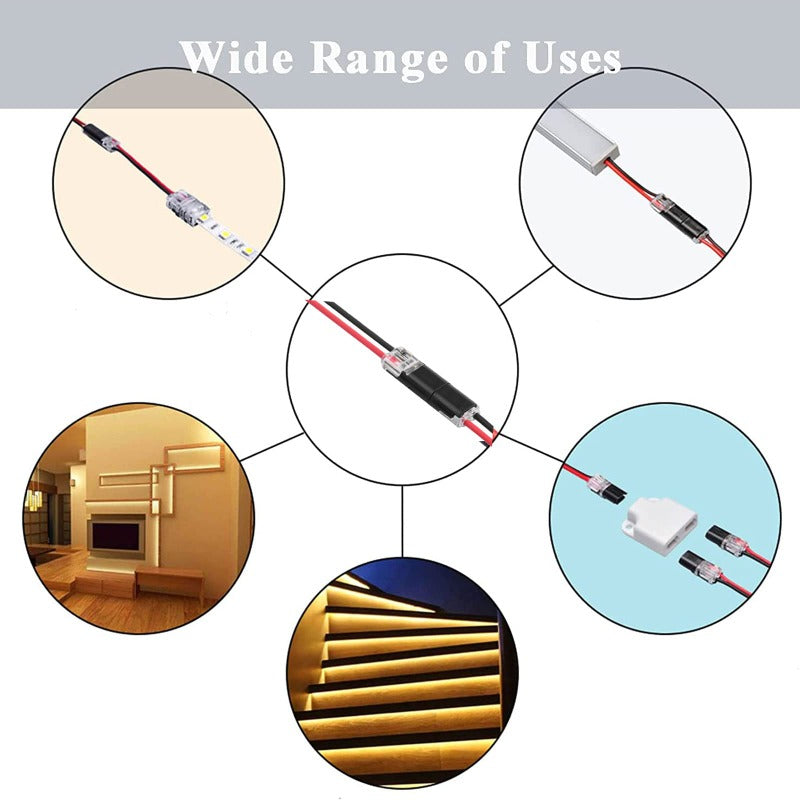 LED Connector Plug — Quick and Secure Assembly (20 Pieces)