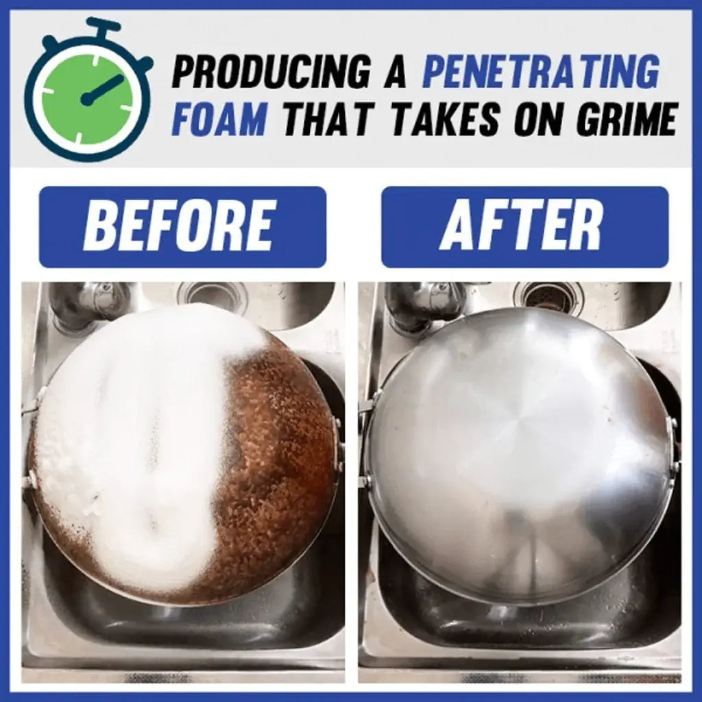 GlimmerMist™ — Foam-Powered Grease Eraser