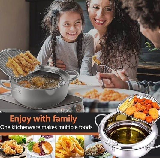 Stainless Steel Deep Fryer — Enjoy Crispy, Save Fat