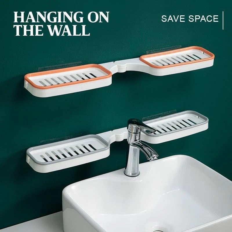 Rotatable Bathroom Corner Shelf — Drill-Free Storage Rack with Drainage Holes