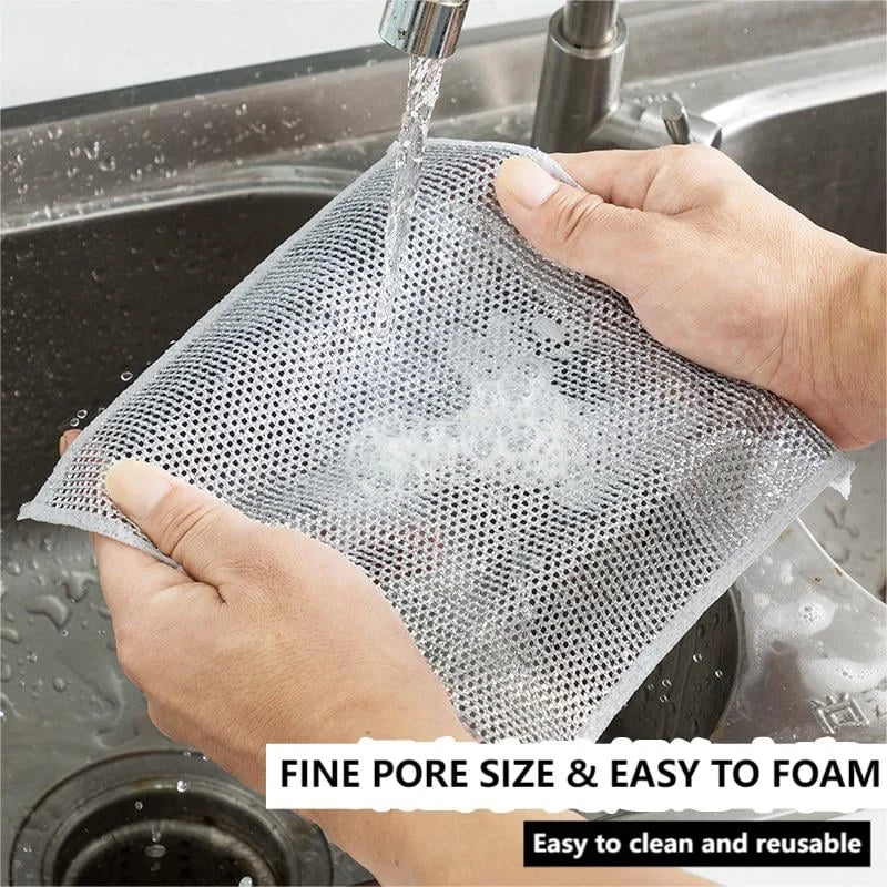 Stainless Steel Scrubber — Effortless Cleanliness Without Scratches (10 pieces)