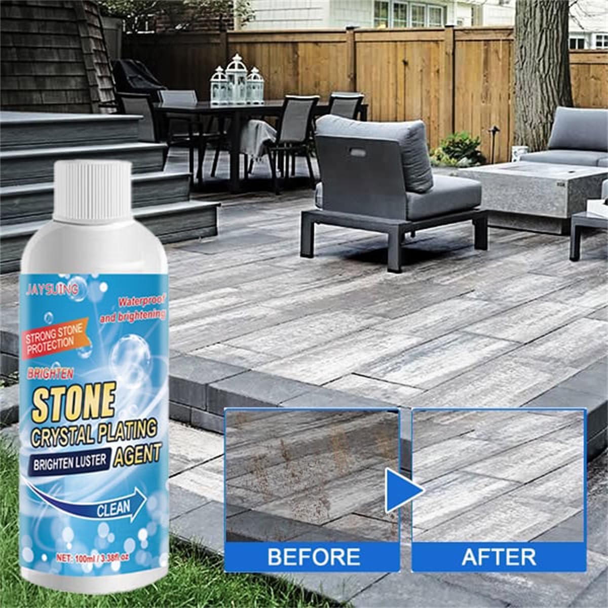 Stone care product — natural shine without chemical loss