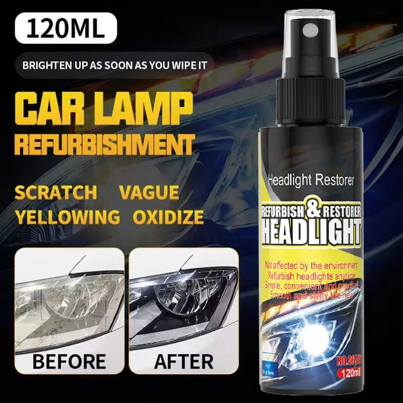 Headlight Restoration Spray – Solution for Dull, Yellowed, or Cloudy Car Headlights