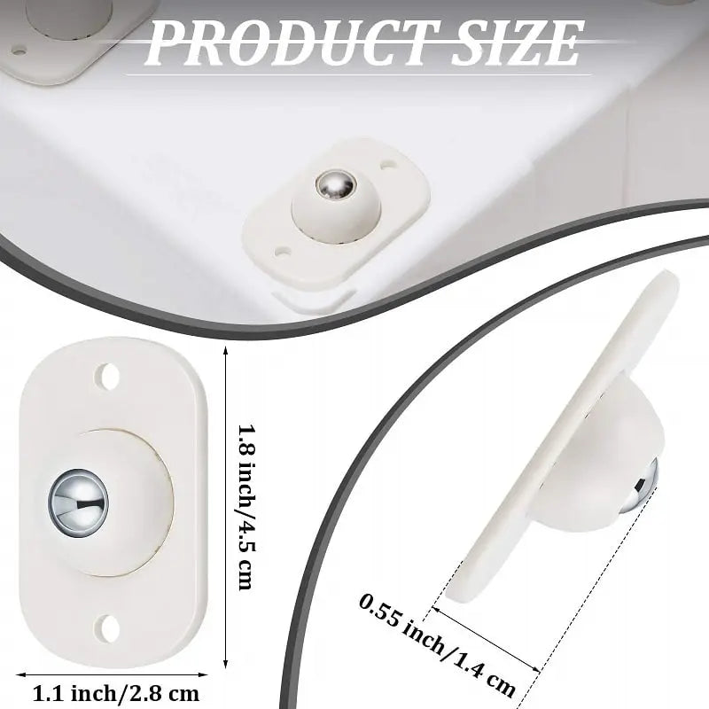 Self-adhesive 360° Mini Casters for Storage & Furniture