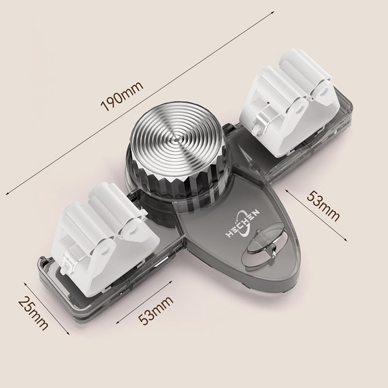 Broom clamp with suction cups - Space-saving wall bracket with adjustable hooks Mivoza Germany