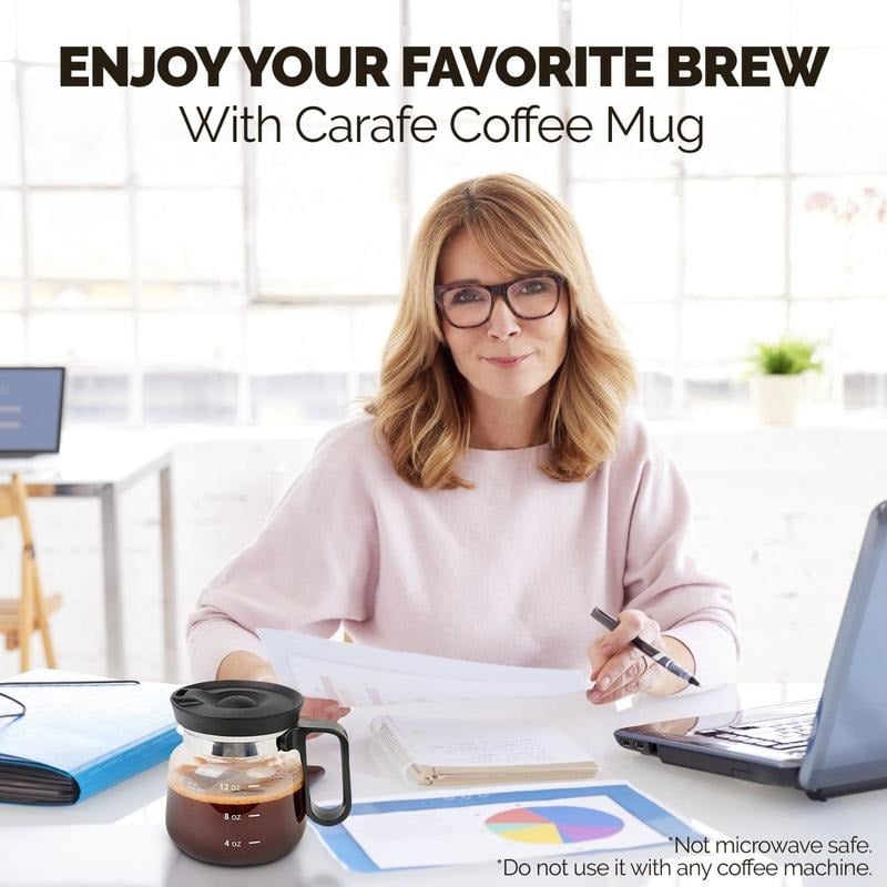 💕💖☕ 16 Oz Glass Coffee Mug – Coffee Pot Style Mivoza Deutschland