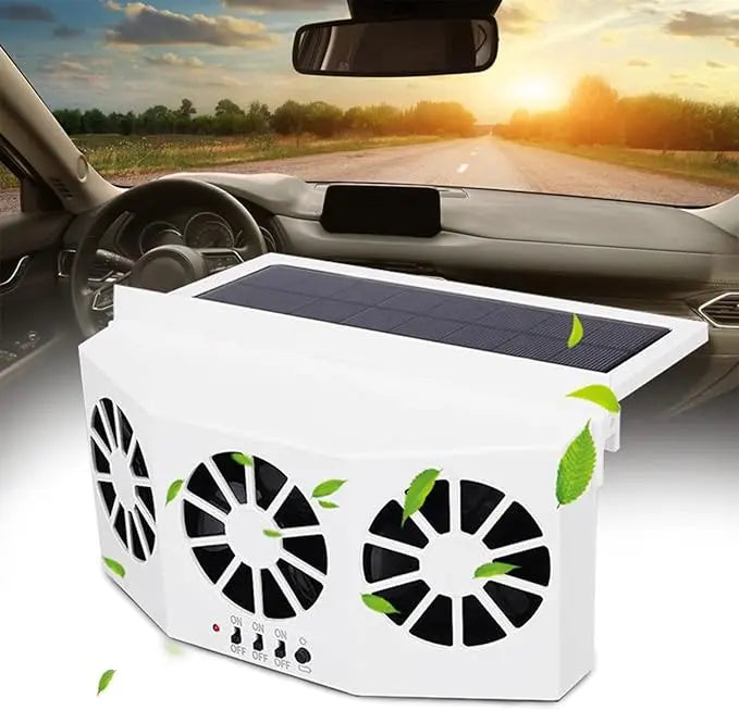 Solar-Powered Car Fan – Wireless & Compact
