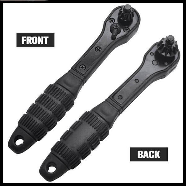 2-in-1 Drill Chuck Ratchet – Ratchet Wrench Made of Steel with Non-Slip Grip