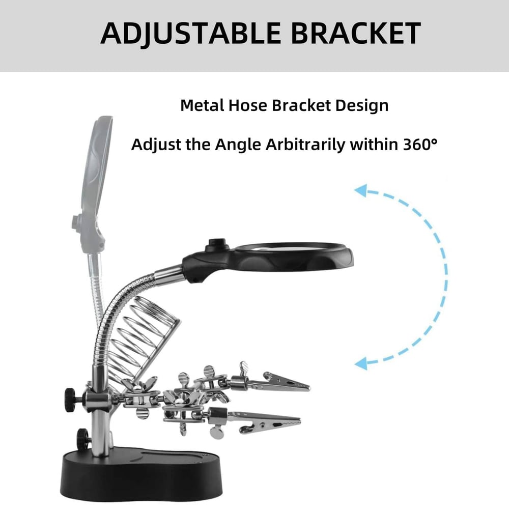 Adjustable LED Magnifying Glass Soldering Station – Hands-Free Precision Made Easy! Mivoza Deutschland