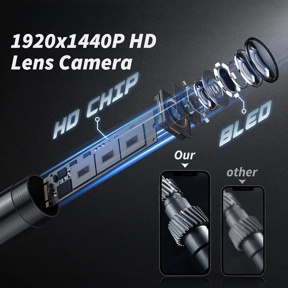 Waterproof Endoscope Camera — HD Inspection Camera with 5m Cable