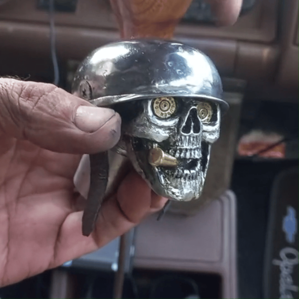 Skull Soldier Gear Shift Knob made of Chrome Alloy