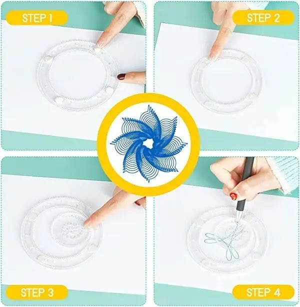 22-piece Spiral Ruler Set – Creative Drawing with System