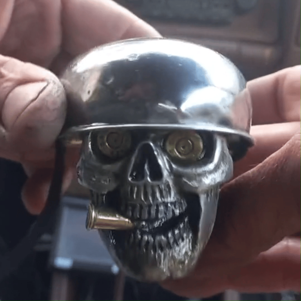 Skull Soldier Gear Shift Knob made of Chrome Alloy
