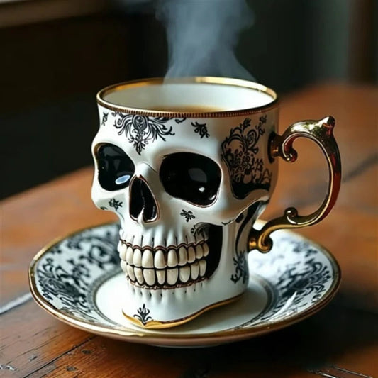 Skull Design Coffee Mug — Mystical Eye-Catcher for Table & Display Cabinet