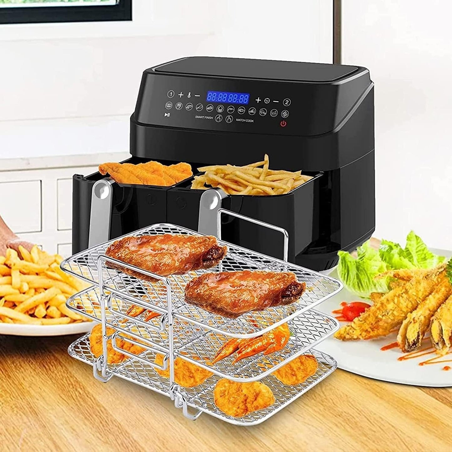 Stainless Steel Rack for Air Fryer — Crispy Results Without Constant Turning