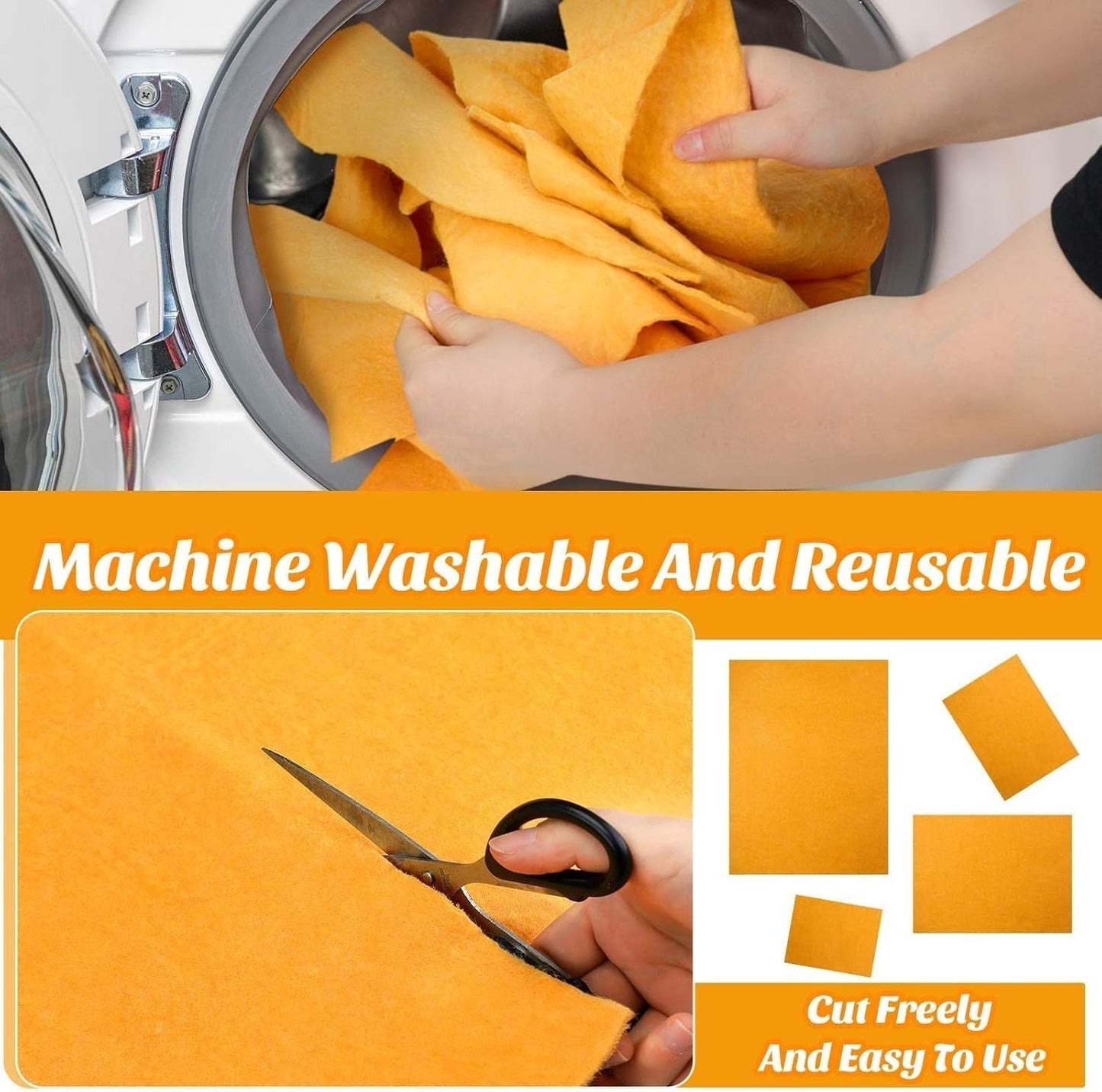 Reusable Cleaning Cloths,Absorbent Cloths,Multi-Purpose Cleaning Shammy (Chamois) Towel,Will Not Scratch,Machine Washable,4 Large&4 Small Mivoza Deutschland