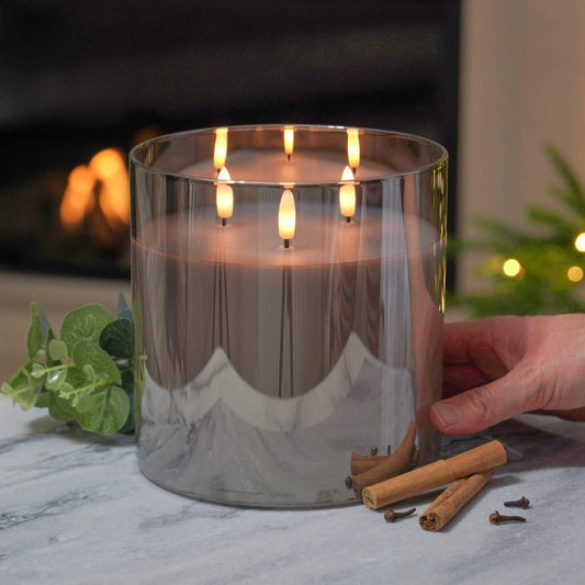 Extra Large LED Glass Candles — Cozy Atmosphere via Remote Control