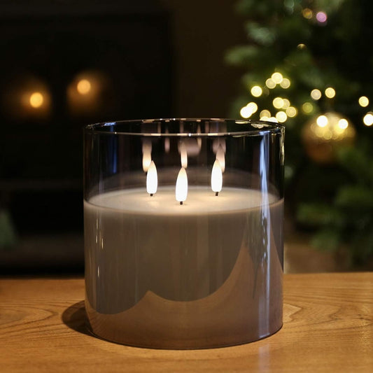 Extra Large LED Glass Candles — Cozy Atmosphere via Remote Control