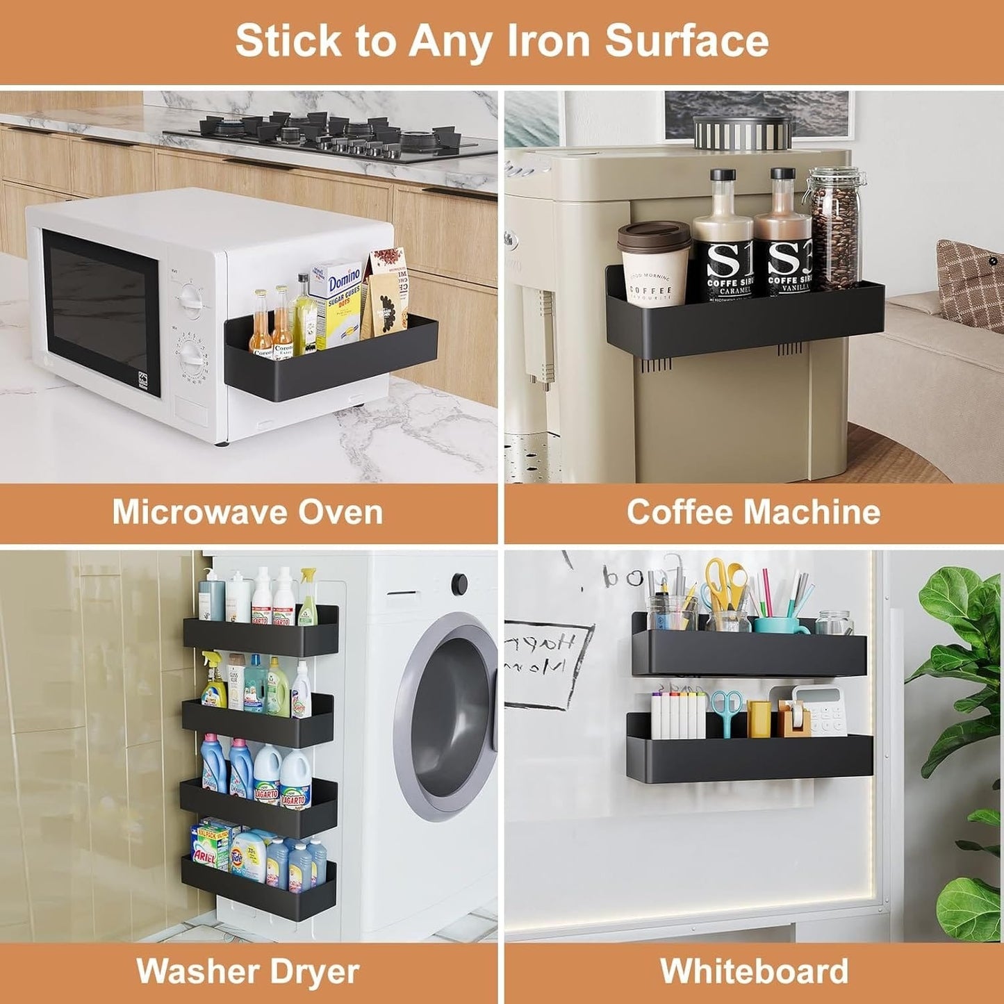 Strong Magnetic Refrigerator Shelf — Stable up to 7.72 lb Load Capacity