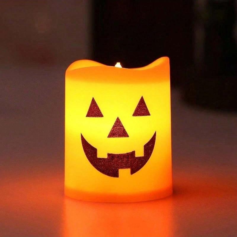 Spooky Face LED Candles — Candlelight Without Fire Hazard
