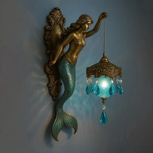Elegant Baroque Design Mermaid Wall Light